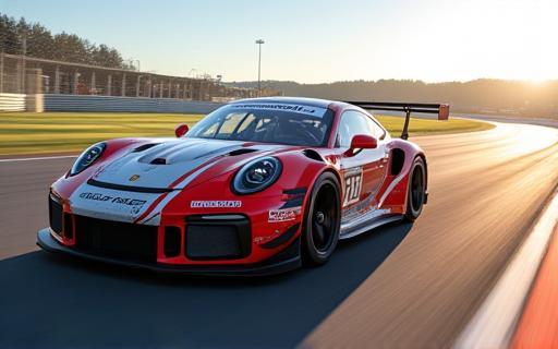 GT3 Rennwagen auf der Strecke